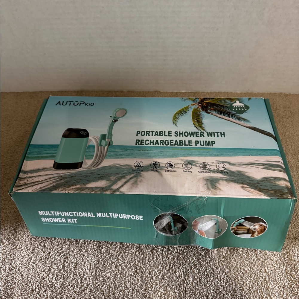 Portable Shower Camping Shower Outdoor Camp Electric Rechargeable Shower Pump